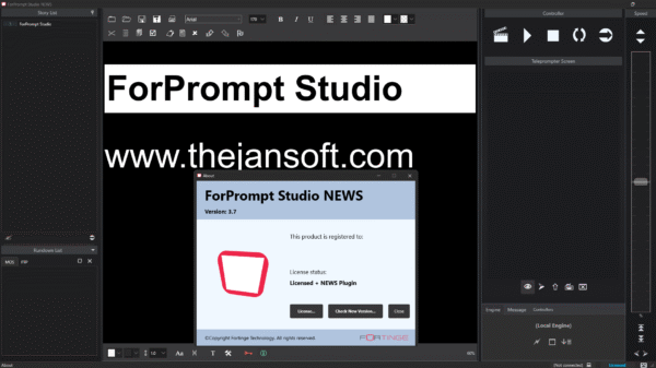 ForPrompt Studio News 3.7 build (20250602) Crack: The Ultimate Teleprompter for Broadcasters & Presenters - Image 2