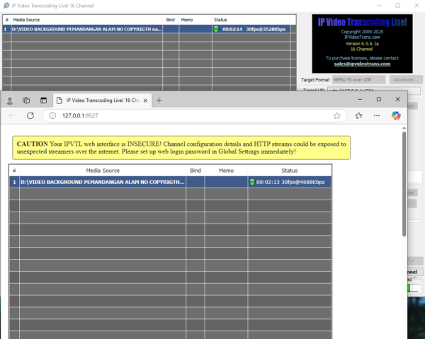 IP Video Transcoding LiveVersion 6.5.6.1a (16 Channel) Lifetime - Image 3