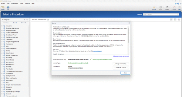 PASS 2025 VERSION 25.2 PRO PERPETUAL LICENSE | Sample Size Software | Power Analysis Software - Image 3