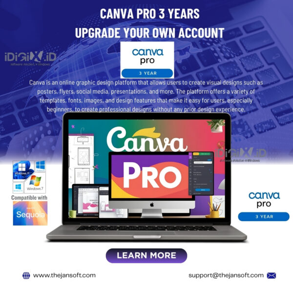 Canva Pro 3 Years Upgrade your own account