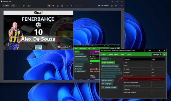 Football Scoreboard Software v.7 Max Output(3840px)  full version - Image 2