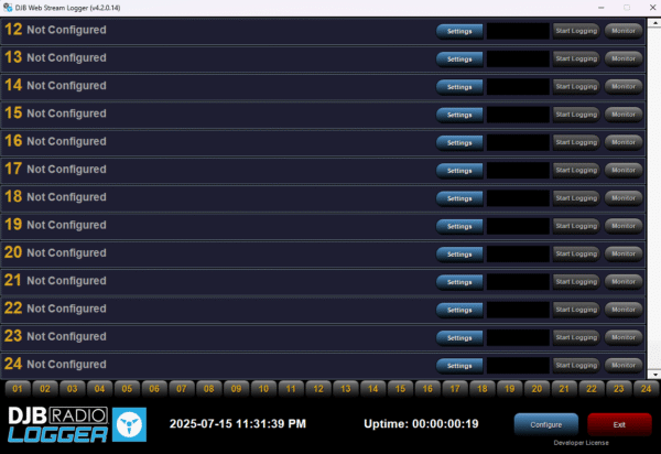 DJB Radio Logger 4 crack | 24 Channel logger - Image 2